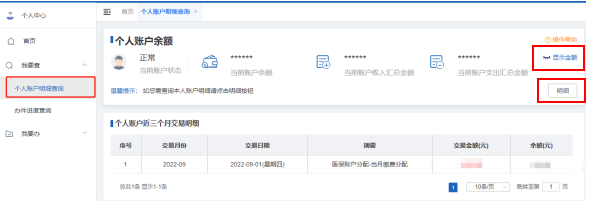 如何查詢醫保個人賬戶餘額和明細?(電腦端) 如何查詢醫保個人賬戶餘額和明細?(電腦端)