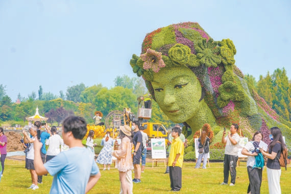 北京國際鮮花港花海絢爛,靜待客來。 北京國際鮮花港花海絢爛,靜待客來。
