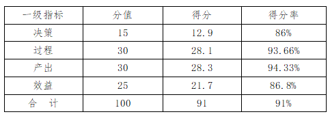 綜合評價得分情況表 綜合評價得分情況表