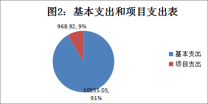 圖2:基本支出和項目支出表 圖2:基本支出和項目支出表