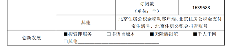 北京住房公積金管理中心2022年政府網站年度工作報表