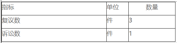 複議、訴訟及舉報情況統計表