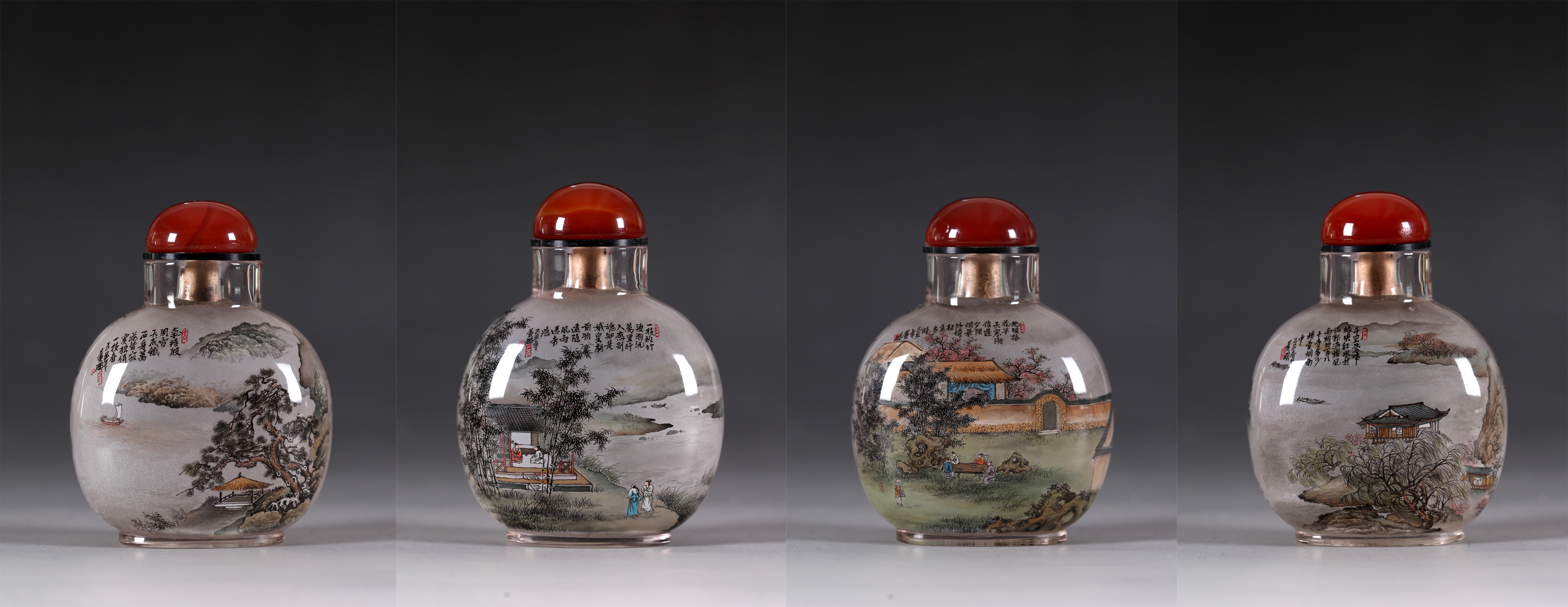 內畫鼻煙壺-四季山水 內畫鼻煙壺-四季山水