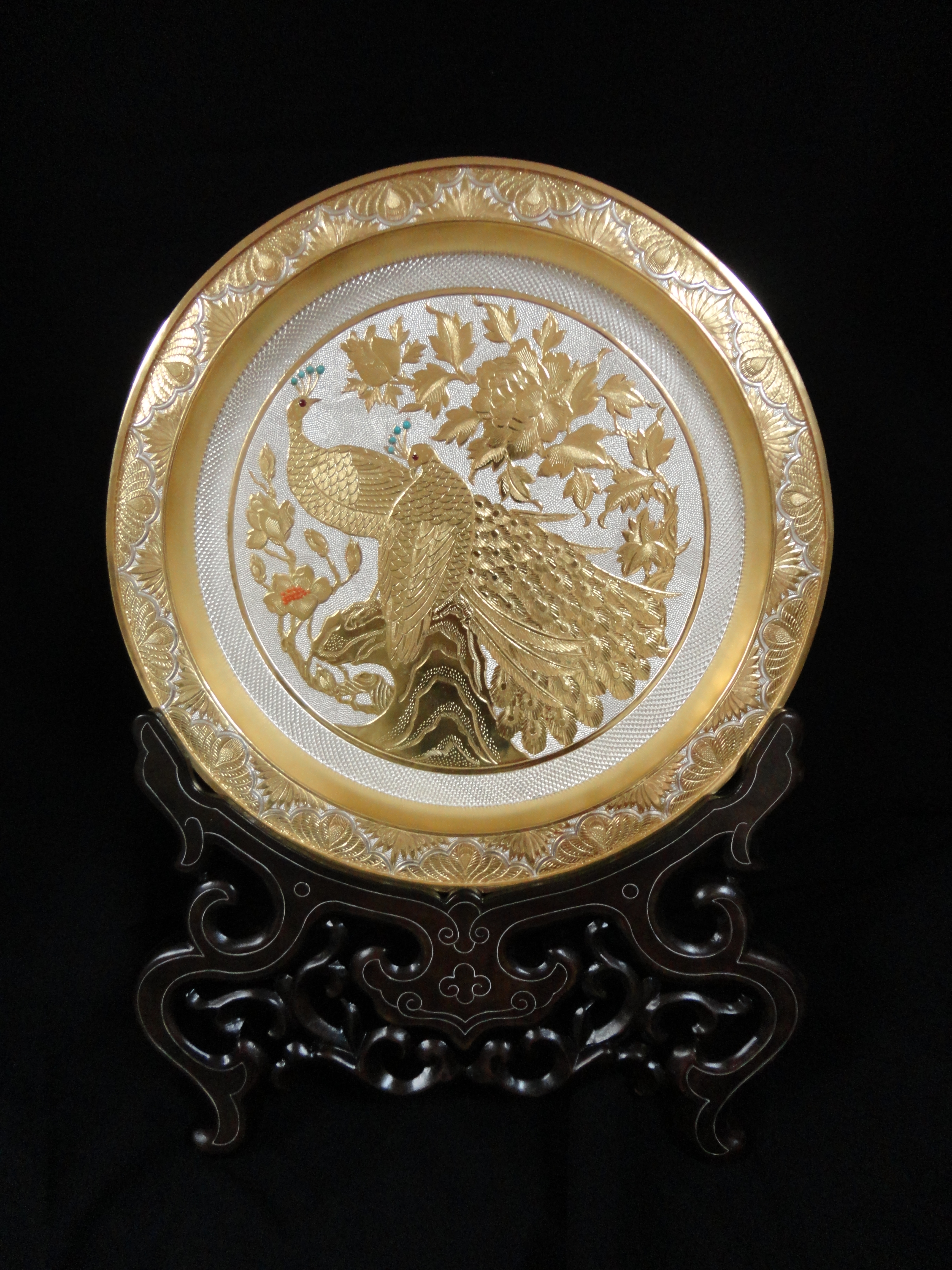 花絲鑲嵌-富貴吉祥盤 花絲鑲嵌-富貴吉祥盤