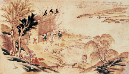 春雷驚蟄（楊柳青年畫）