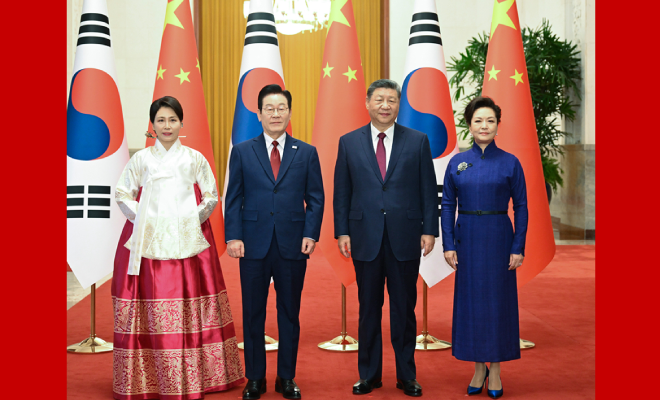 習近平同韓國總統李在明舉行會談