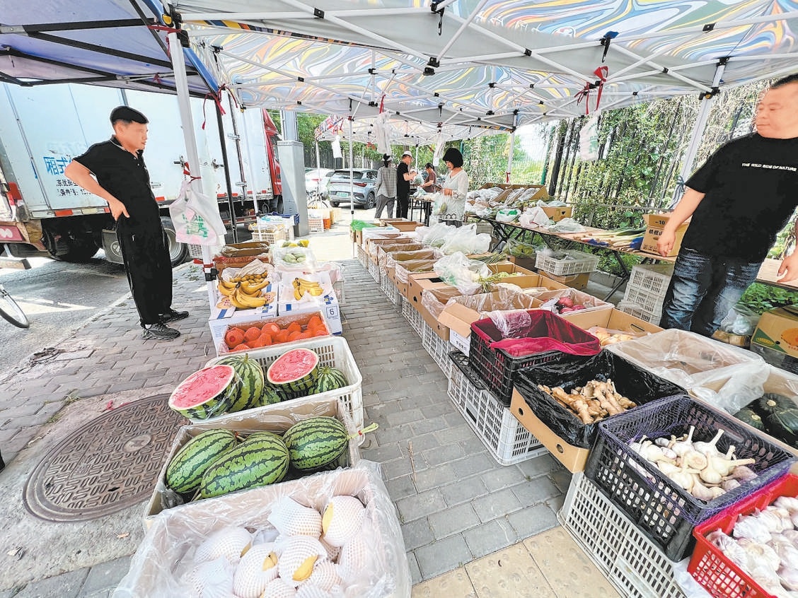 社區蔬菜直通車為居民提供了優質農產品。 社區蔬菜直通車為居民提供了優質農產品。