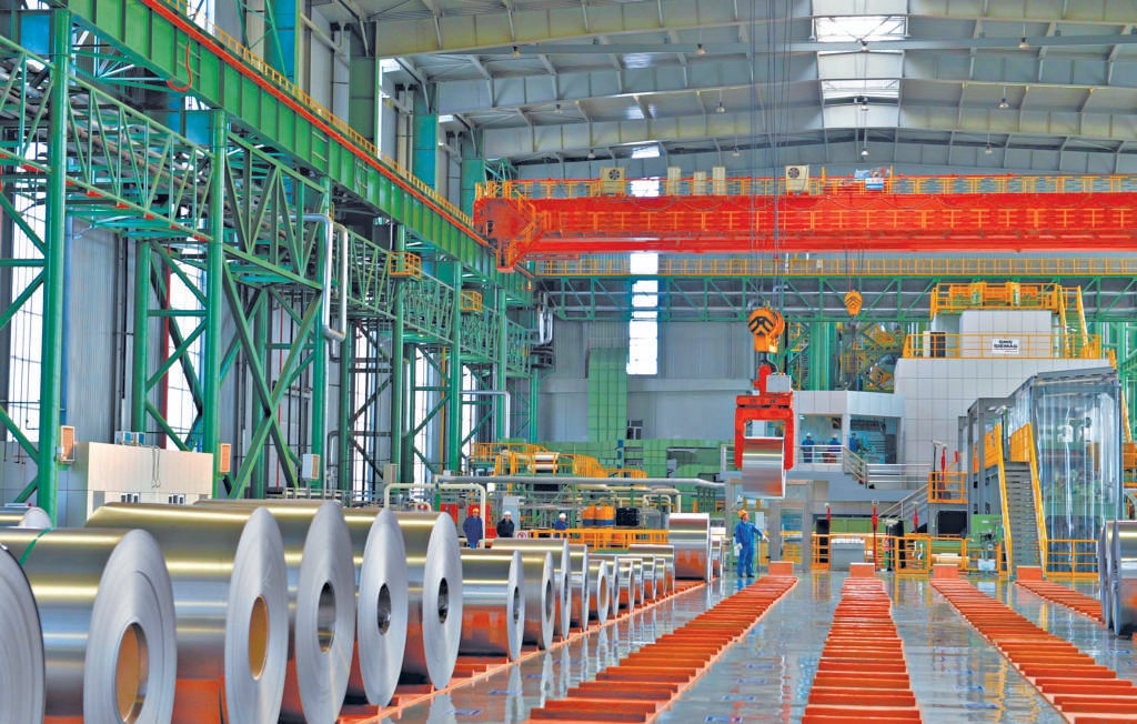 首鋼京唐公司的生產線。