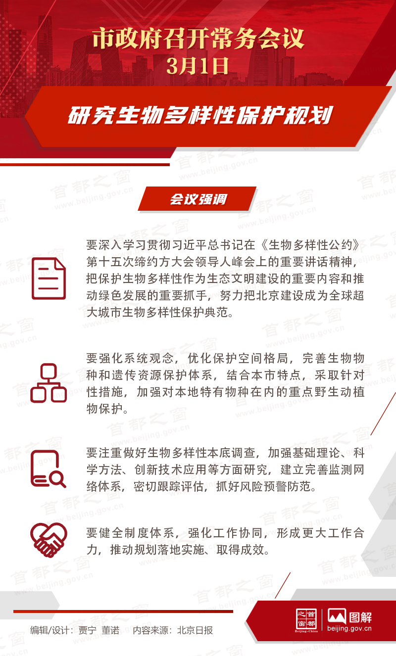 市政府常務會議:研究生物多樣性保護規劃 市政府常務會議:研究生物多樣性保護規劃