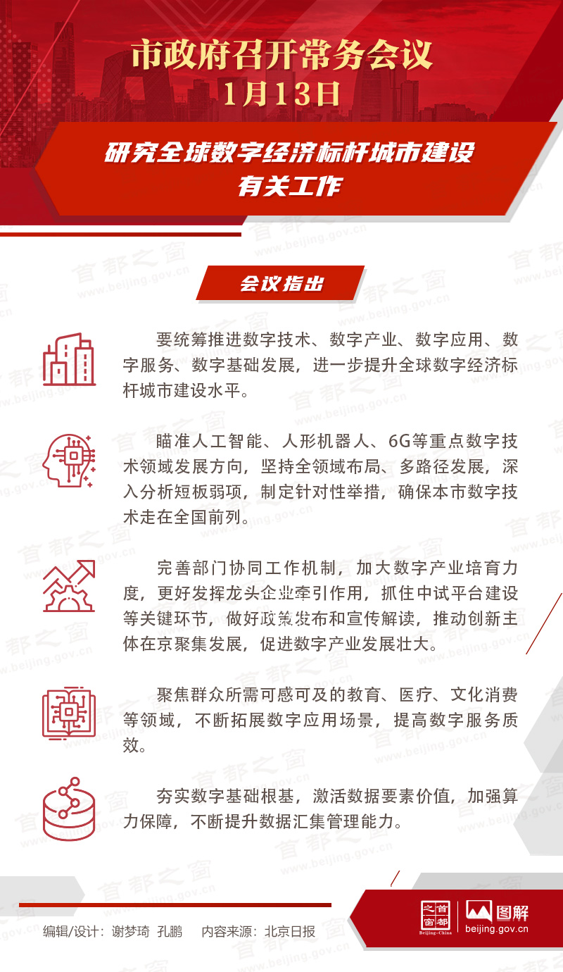 研究全球數字經濟標杆城市建設有關工作