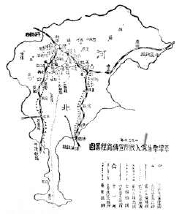 平津學生南下宣傳路線略圖