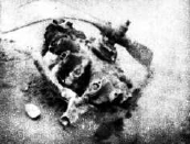 被挺進軍擊落的飛機殘骸。