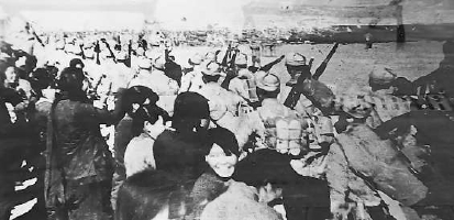 平西人民熱烈歡迎八路軍