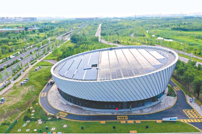 雄安新區複興220千伏變電站航拍圖。 雄安新區複興220千伏變電站航拍圖。