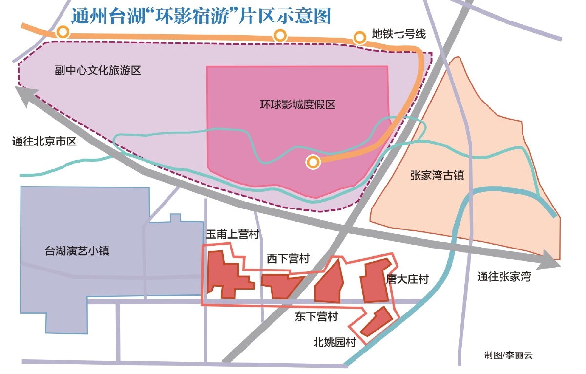 通州台湖“環影宿遊”片區示意圖