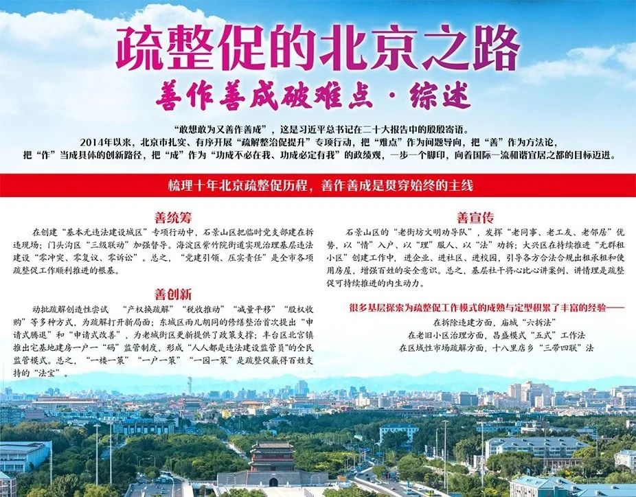 疏整促的北京之路善作善成破難點