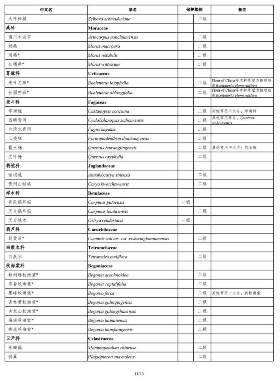 國家重點保護野生植物
